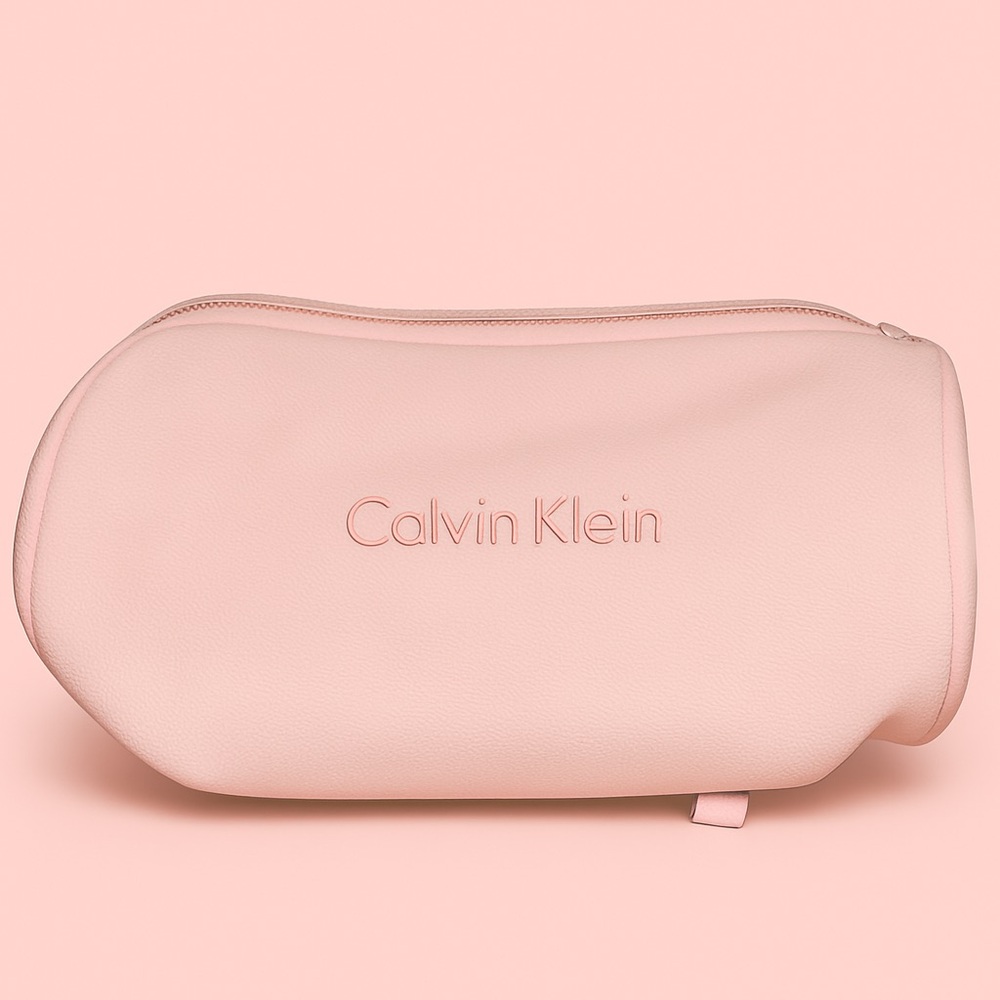 Calvin Klein Blush Pink Travel Makeup Bag Cosmetic Pouch